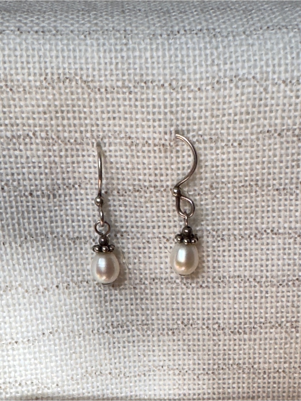 Freshwater Pearl Drop Earrings Sterling Silver